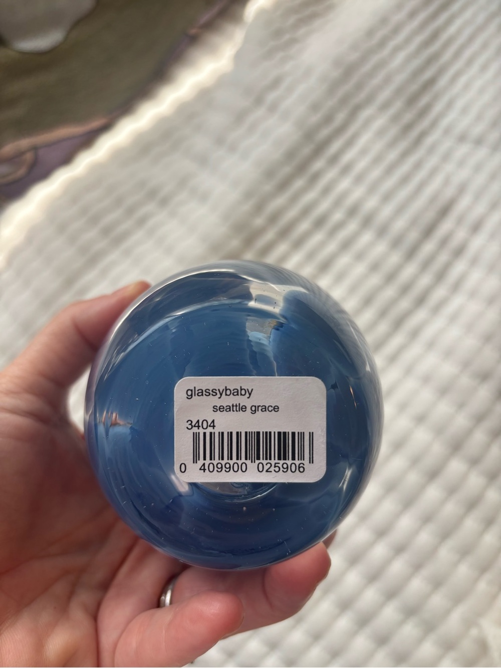 EUC Glassybaby x Grey’s Anatomy “Seattle Grace” Hand-Blown Candle Holder 💙 - Picture 5 of 7